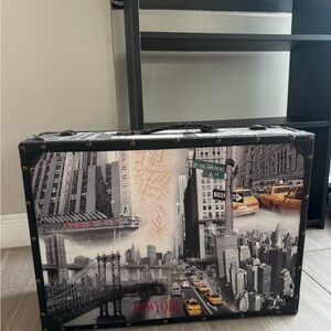 New York City Collage vintage Suitcase